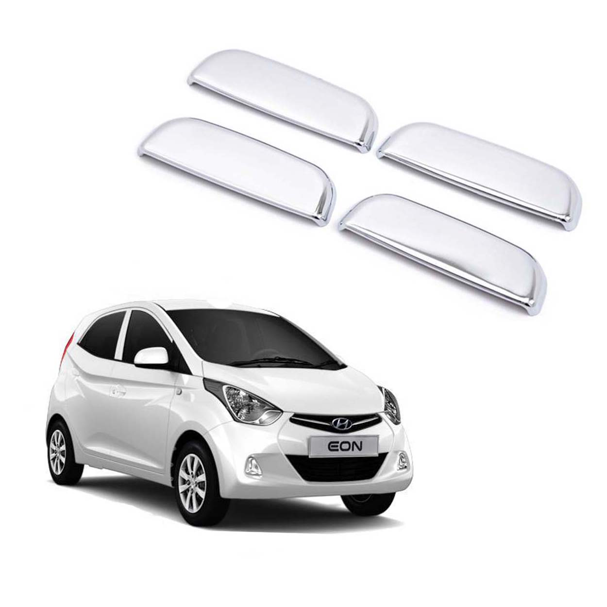 Car Chrome Door Handle Cover For Hyundai Eon (Set of 4)