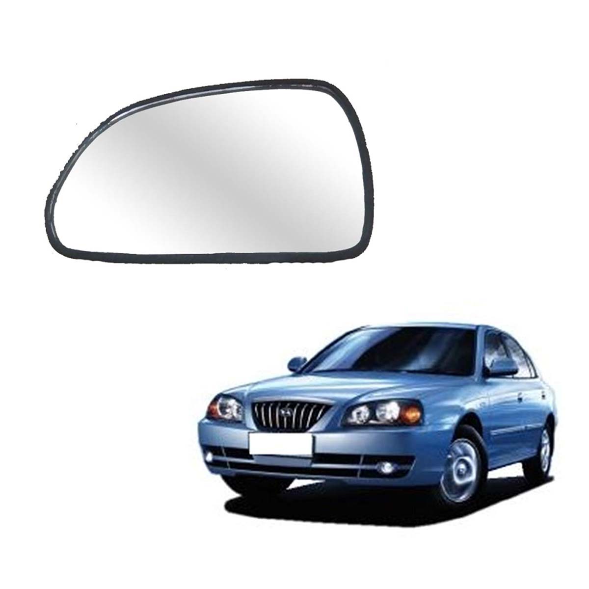 Car Left Side View Mirror Glass For Hyundai Elantra 2004 To 2008 Old Model Type-1