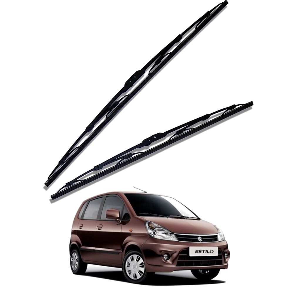 Front Windscreen Replacement Wiper Blades (21'/21') Compatible With Maruti Zen Estilo 2009-2013