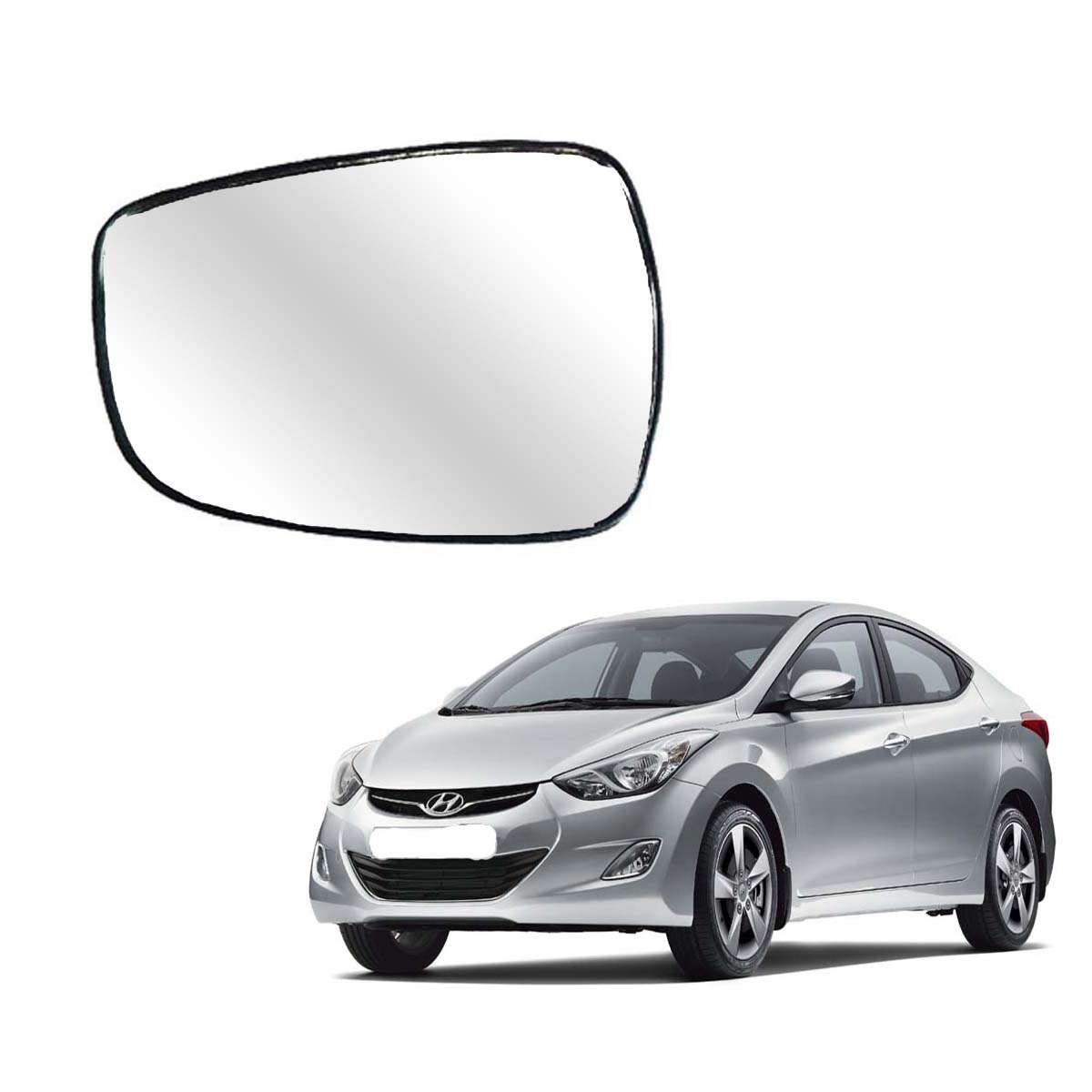 Car Left Side View Mirror Glass For Hyundai Elantra 2011 To 2016 Model Type 2