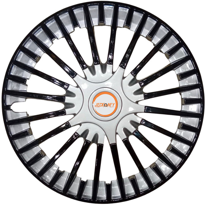 Car Wheel Cover Universal Spike Black And Silver Color Design Available14'' 15'' inches Size Compatible With - R14 INCH Wheel Size