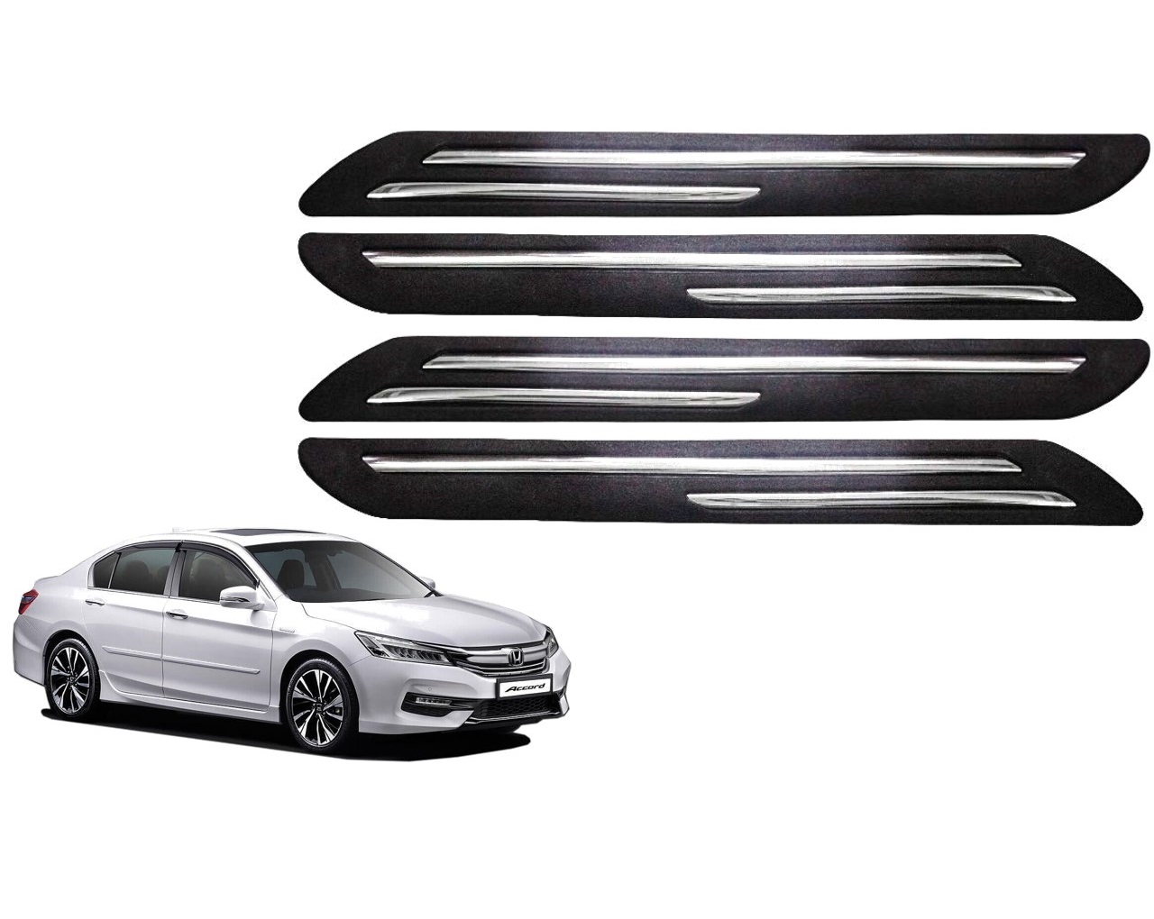 Car Bumper Guard/Bumper Protector Compatible With Honda Accord (Set of 4 Pcs)