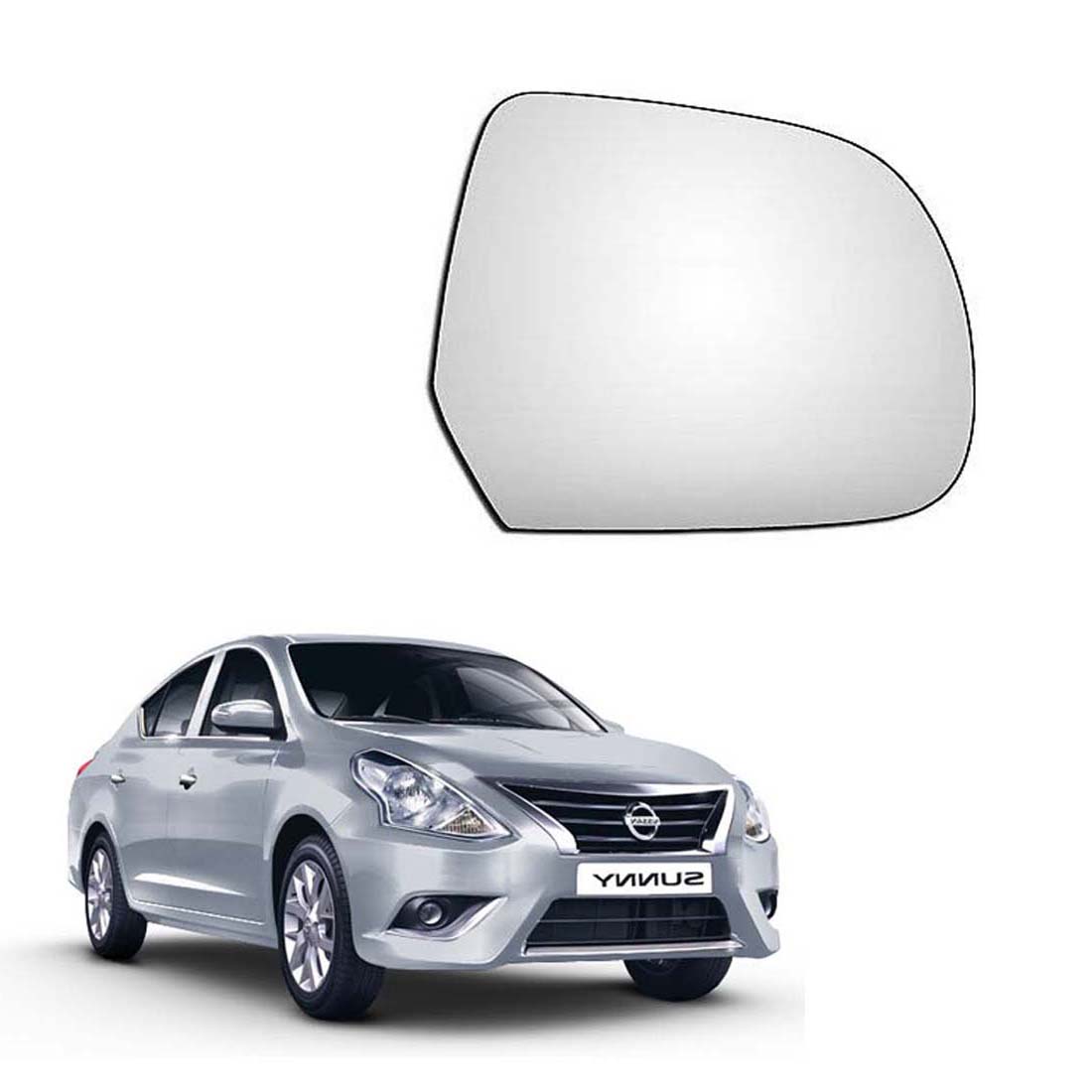 Car Right Side View Mirror Glass For Nissan Sunny 2011 To 2019 Model