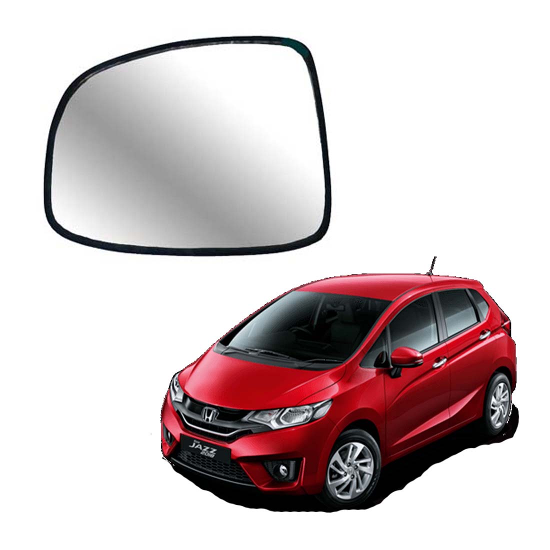 Car Left Side View Mirror Glass For Honda Jazz 2012 To 2020 Model Type-2