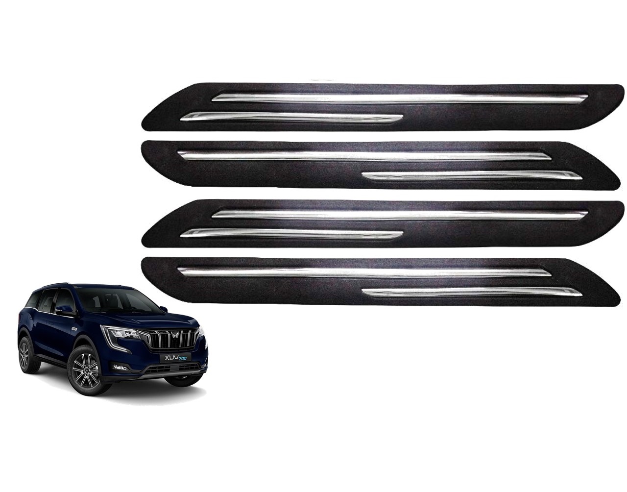 Car Bumper Guard/Bumper Protector Compatible with MAHINDRA XUV700 (Set of 4 Pcs)