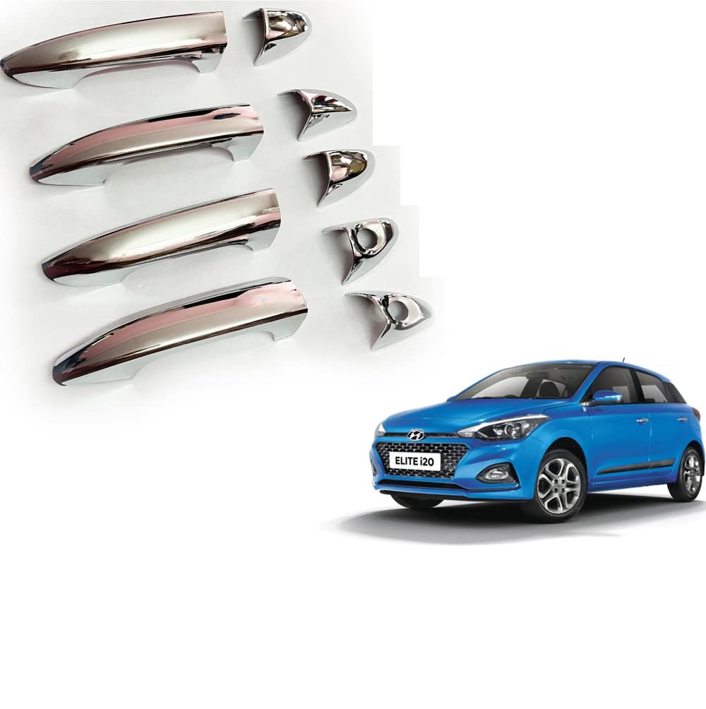 Door Handle Chrome Cover Compatible With Hyundai i20 Elite 2018