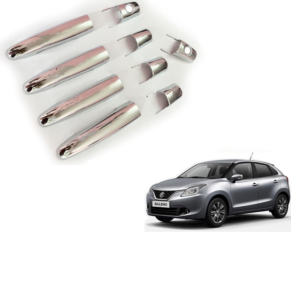 Door Handle Chrome Cover Compatible With Maruti Baleno 2015