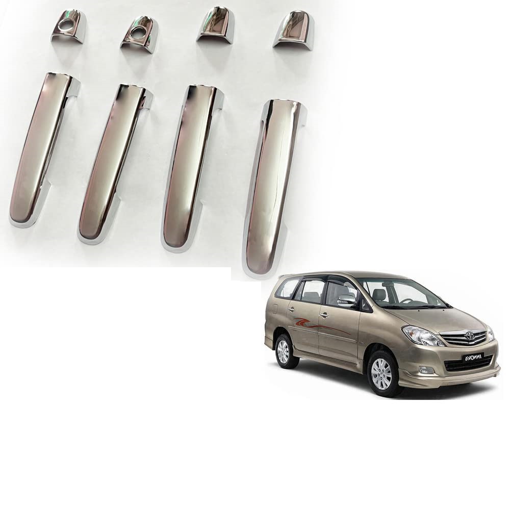 Door Handle Chrome Cover Compatible With Toyota Innova 2005-2012