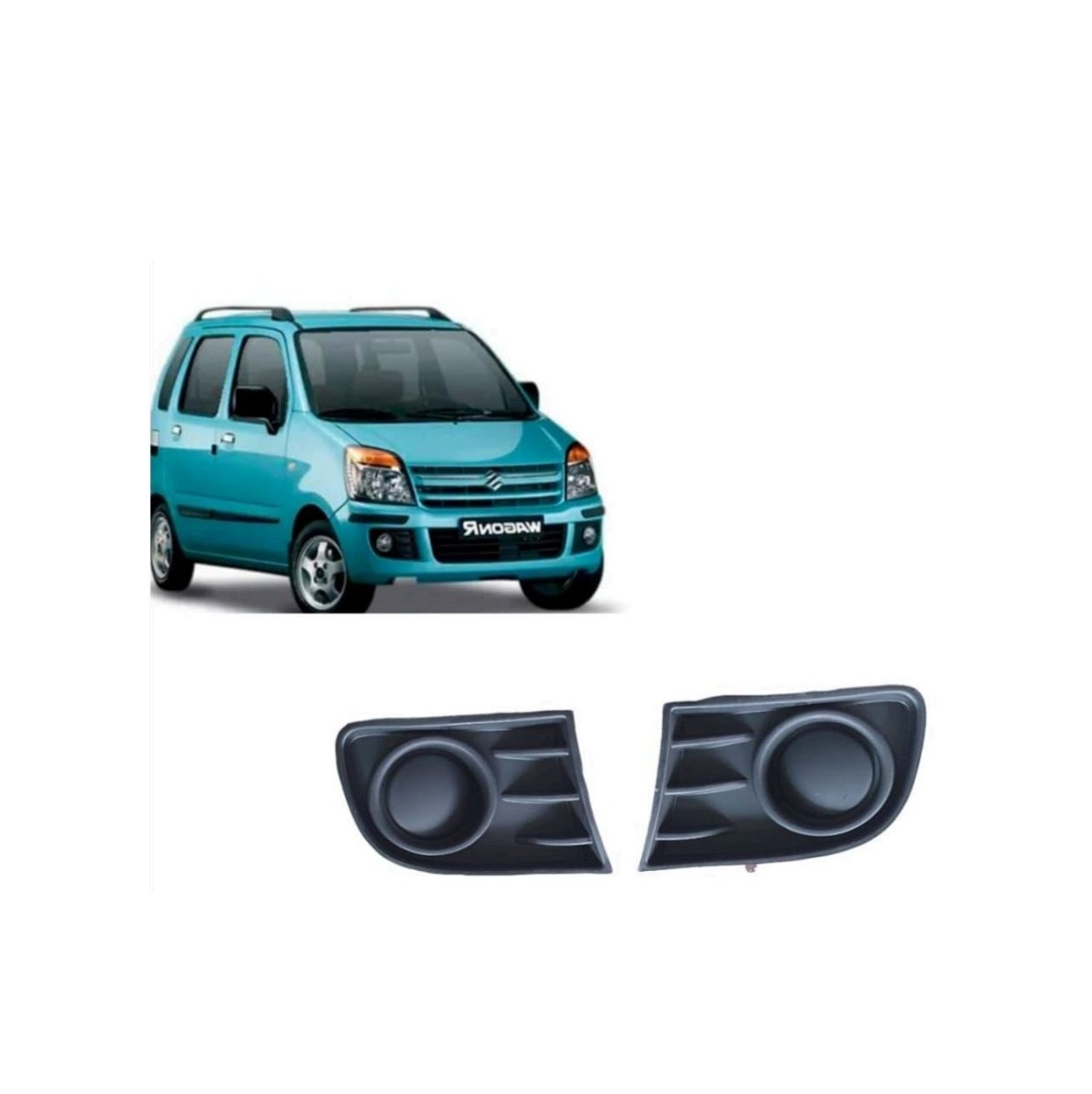 Fog Lamp Cover/Grill O.E Type Compatible With Maruti WAGONR TYPE 2 ( Set Front Right and Left Side)