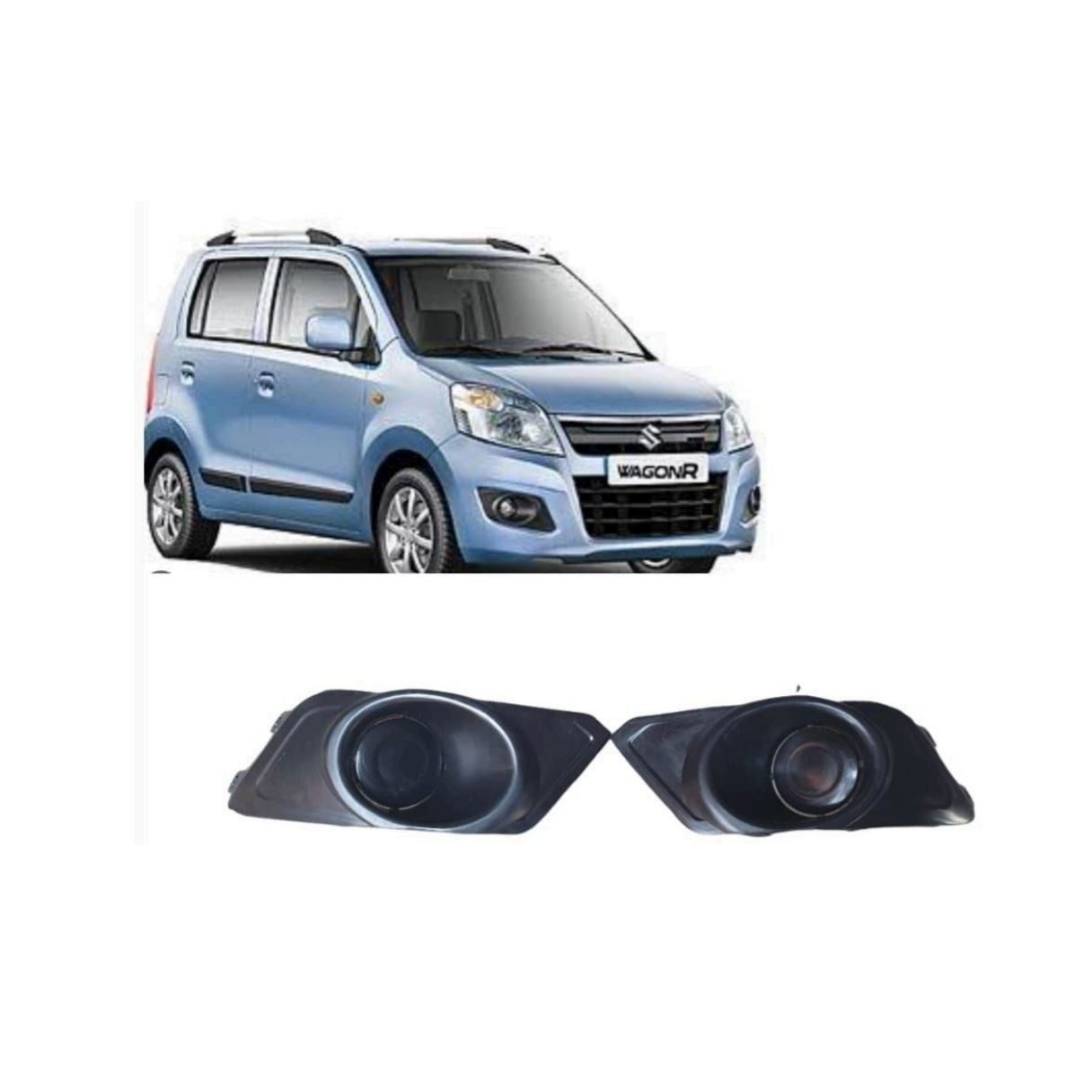 Fog Lamp Cover/Grill O.E Type Compatible With Maruti WAGONR TYPE 5 ( Set Front Right and Left Side)