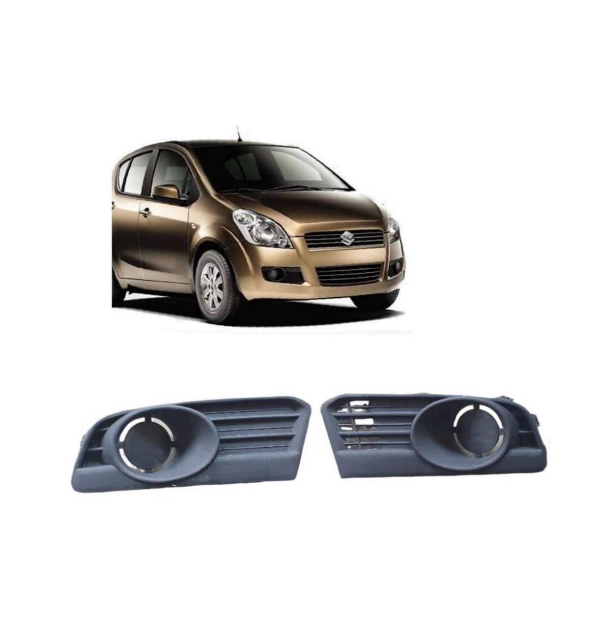 Fog Lamp Cover/Grill O.E Type Compatible With Maruti RITZ TYPE 1 ( Set Front Right and Left Side)