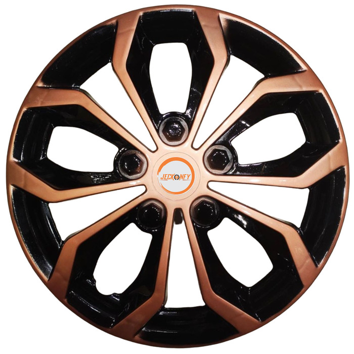 Car Wheel Cover Universal Fury Copper Black Color Design Available 12'' 13'' 14'' 15'' 16'' 17'' inches Size Compatible With - R12 INCH Wheel Size 