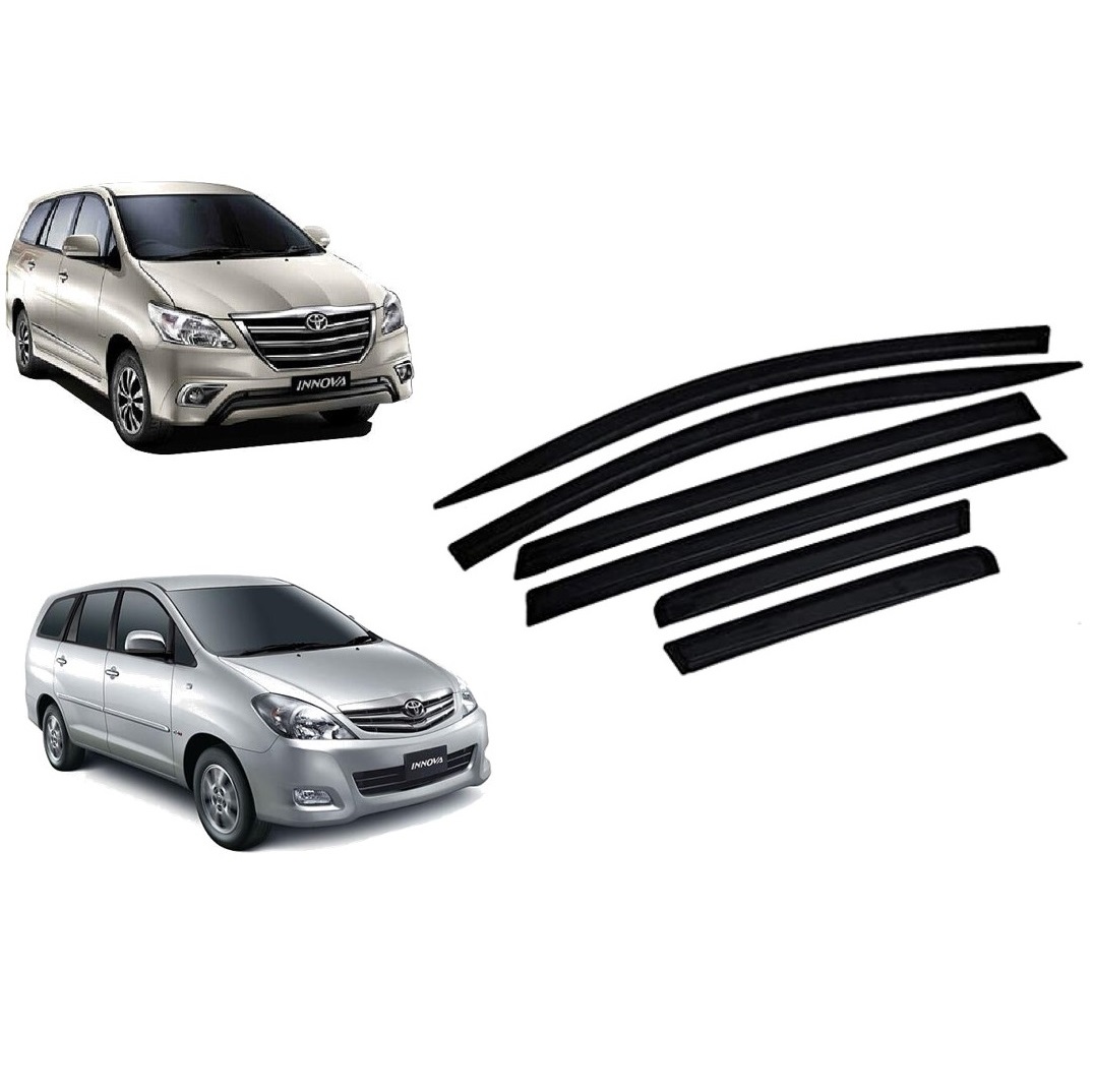 Car Window Rain Door Visor Compatible With Toyota Innova Set Of 6 Pcs.