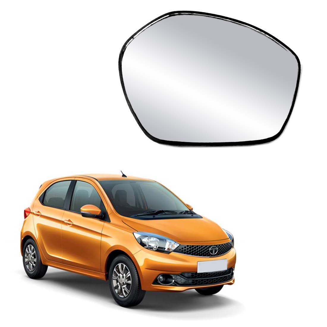 Car Right Side View Mirror Glass For Tata Tiago 2015 To 2021 Model