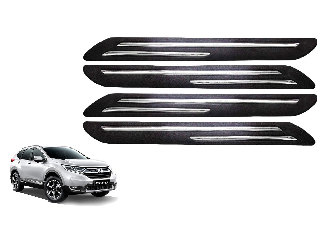 Car Bumper Guard/Bumper Protector Compatible with HONDA CR-V (Set of 4 Pcs)