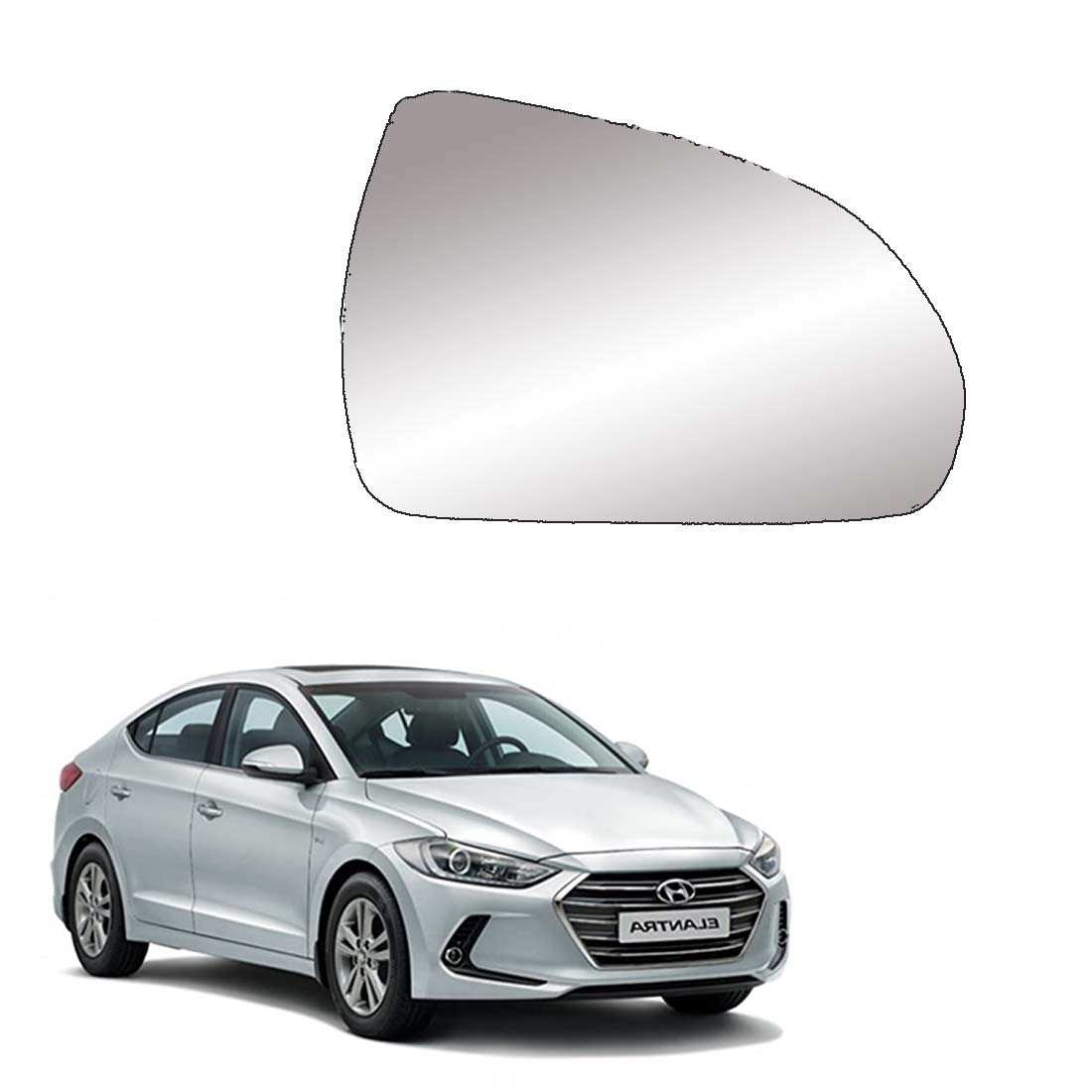 Car Right Side View Mirror Glass For Hyundai Elantra 2016 To 2020 Model Type-3