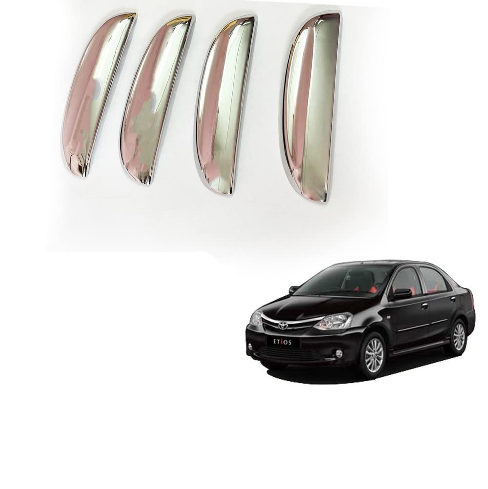 Door Handle Chrome Cover Compatible With Toyota Etios 