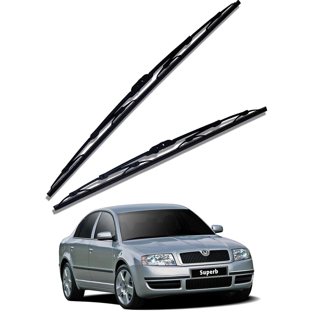 Front Windscreen Replacement Wiper Blades (21'/21') Compatible With SKODA SUPERB 2004-2009