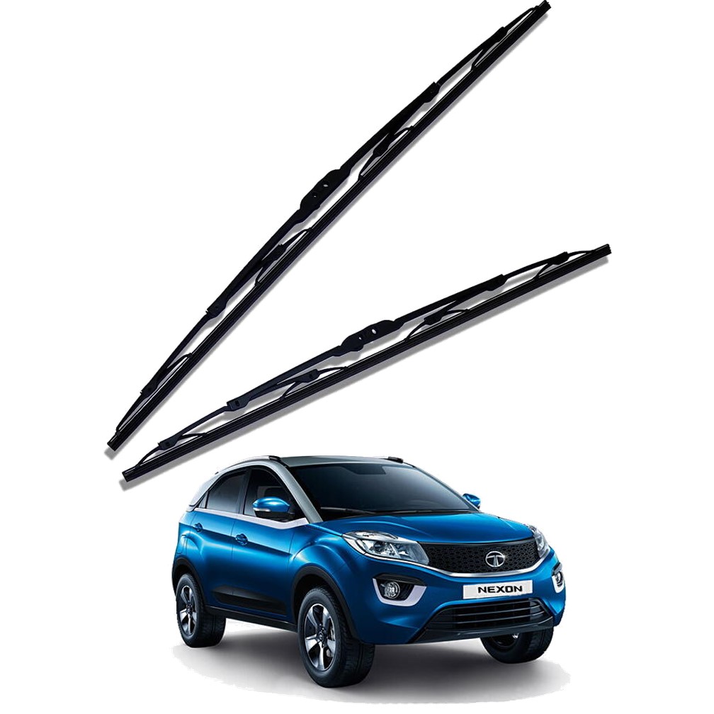 Front Windscreen Replacement Wiper Blades (24'/15') Compatible With TATA NEXON 2017-2019