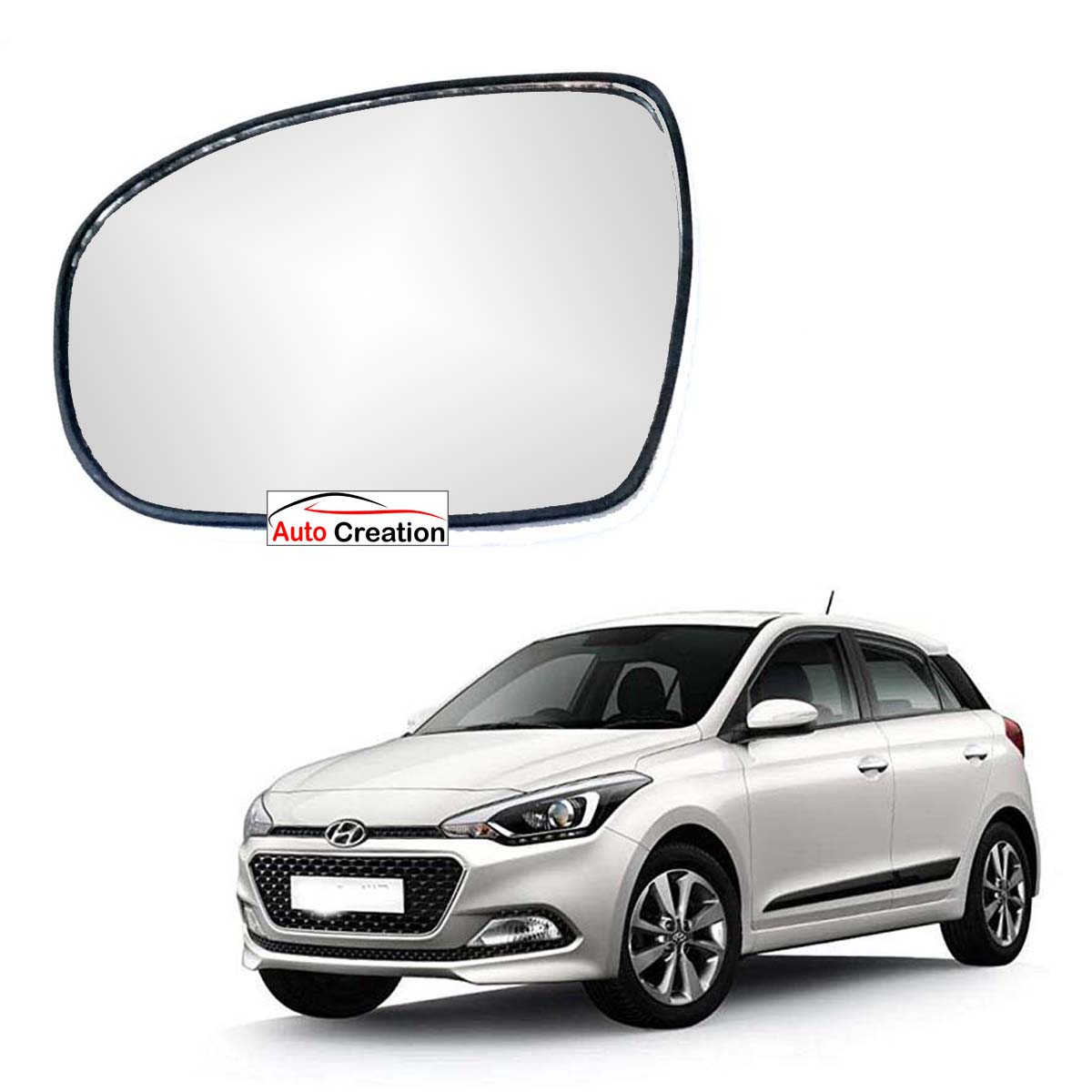 Car Left Side View Mirror Glass For Hyundai i20 Elite / Active 2014 To 2019 Model