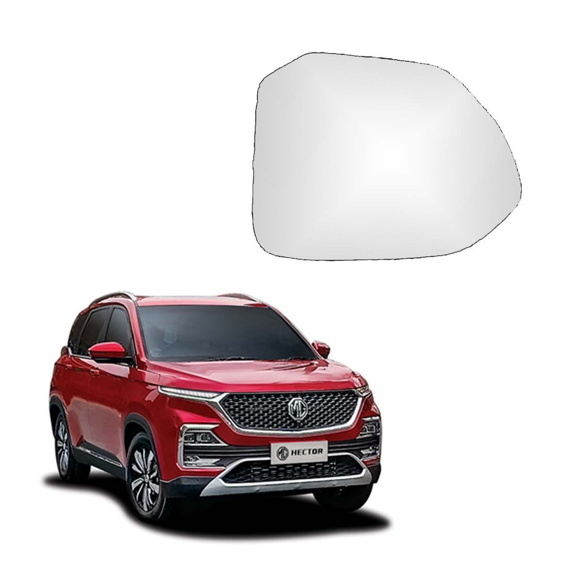 Car Right Side View Mirror Glass for MG Hector 2019 To 2021 Model (Non Heated)