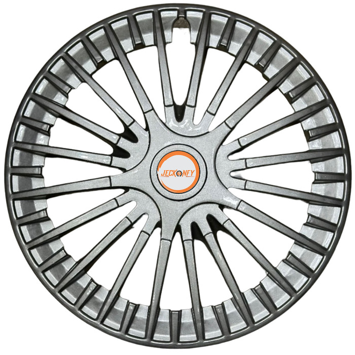 Car Wheel Cover Universal Spike Silver Color Design Available 14'' 15'' inches Size Compatible With - R14 INCH Wheel Size