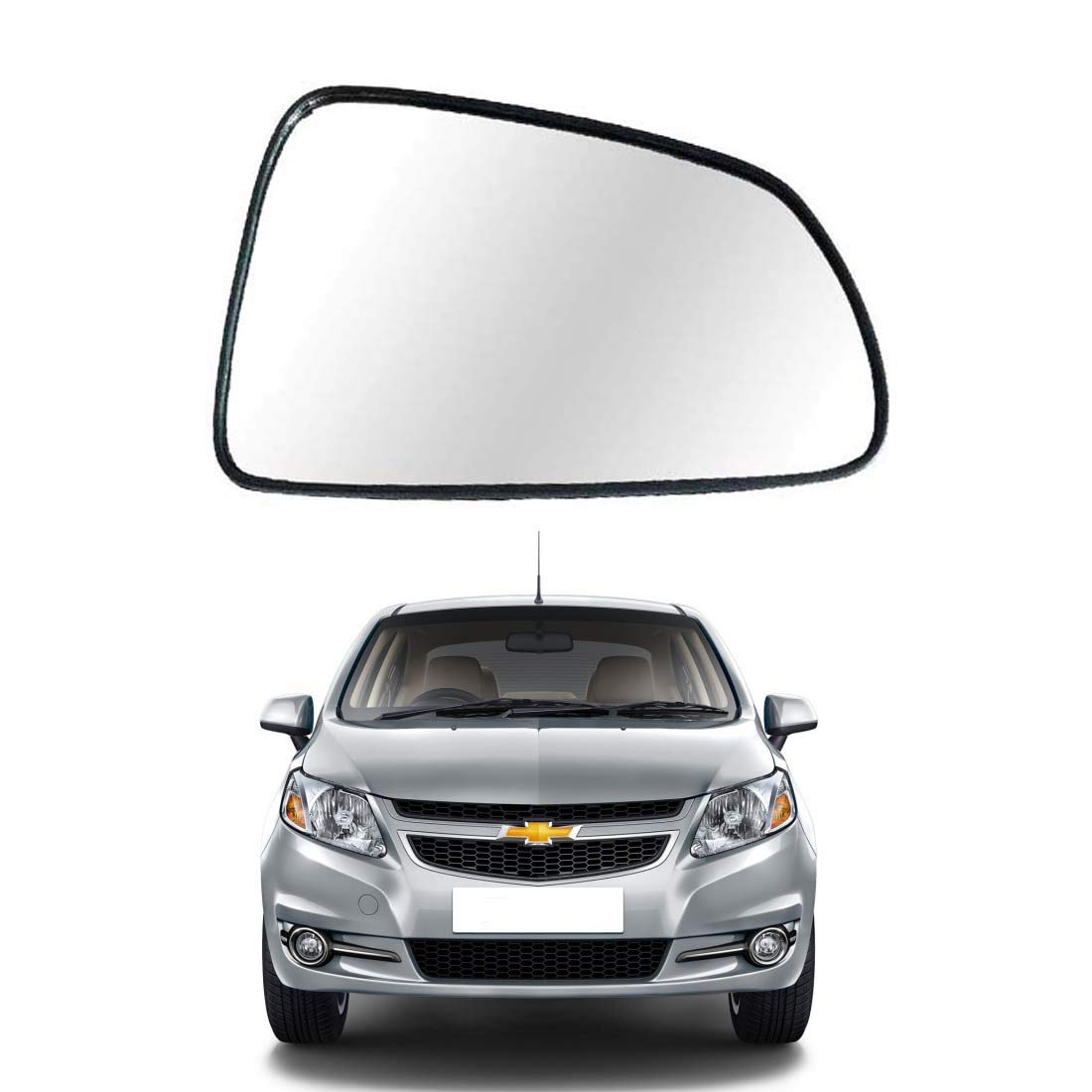 Car Right Side View Mirror Glass For Chevrolet Sail 2012 To 2017 Model