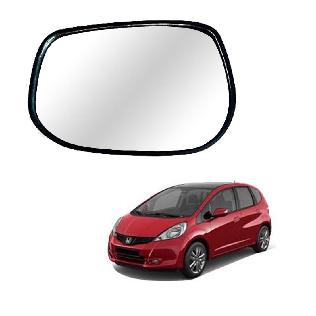 Car Left Side View Mirror Glass For Honda Jazz 2009 To 2011 Model Type-1