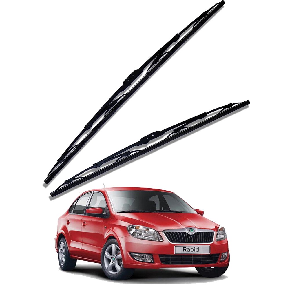 Front Windscreen Replacement Wiper Blades (24'/16') Compatible With SKODA RAPID 2014-2016