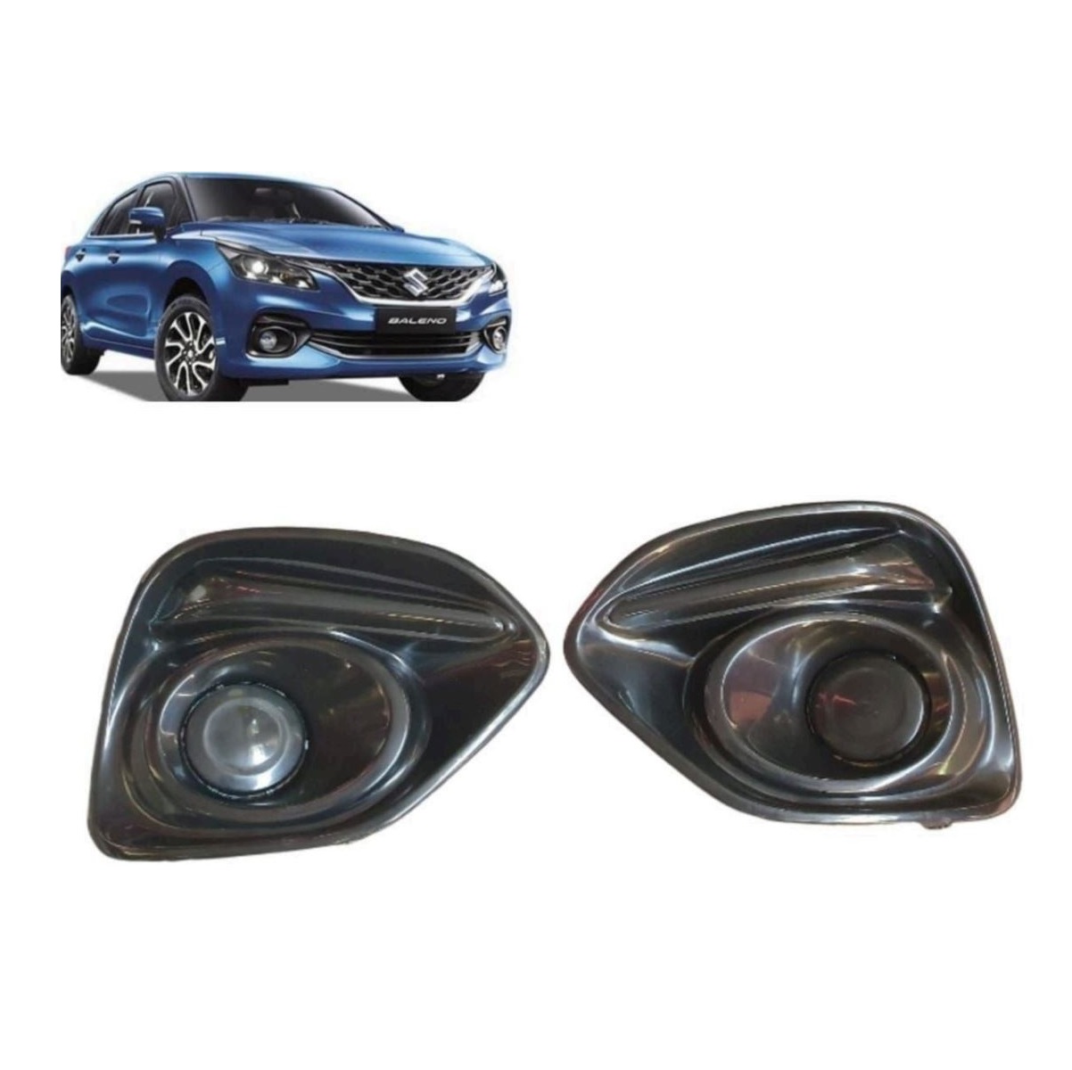 Fog Lamp Cover/Grill O.E Type Compatible With Maruti BALENO 2022 ( Set Front Right and Left Side)