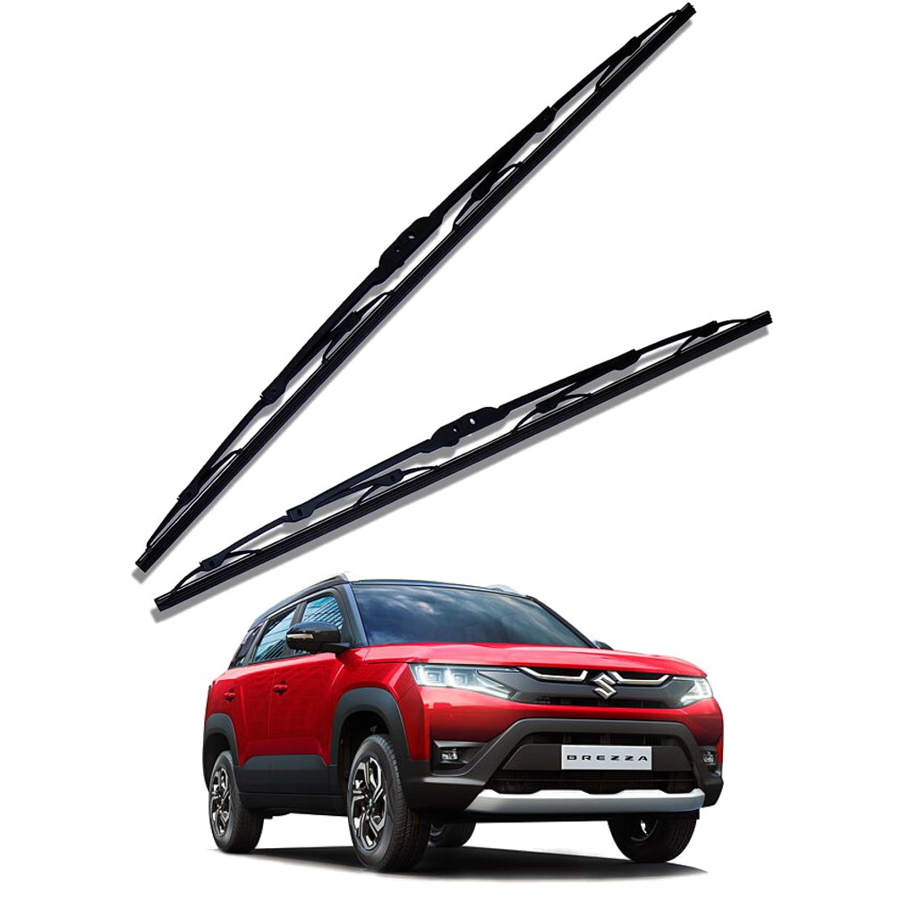 Front Windscreen Replacement Wiper Blades (24'/17') Compatible With Maruti Brezza 2022