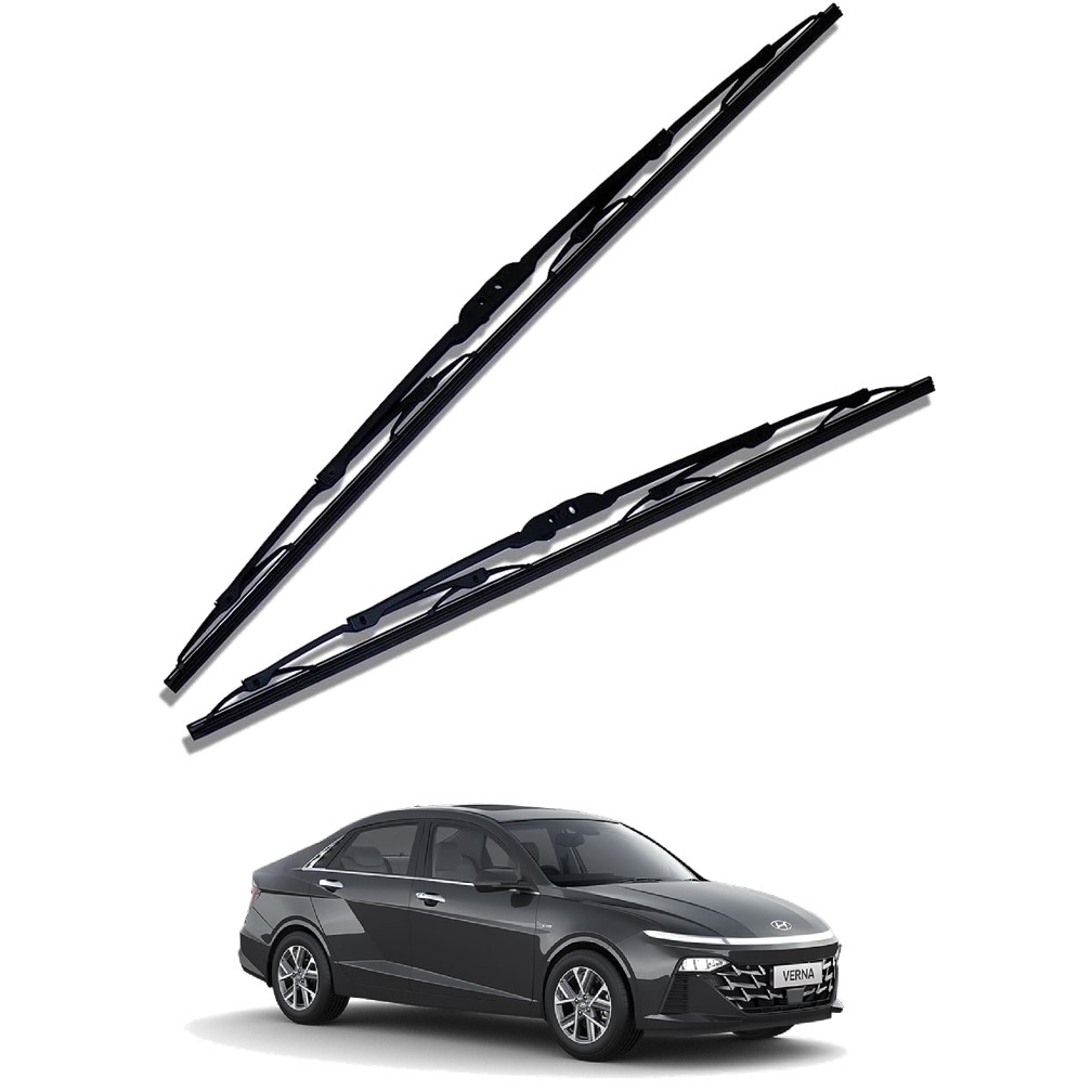 Front Windscreen Replacement Wiper Blades (24'/18') Compatible With Hyundai Verna 2023