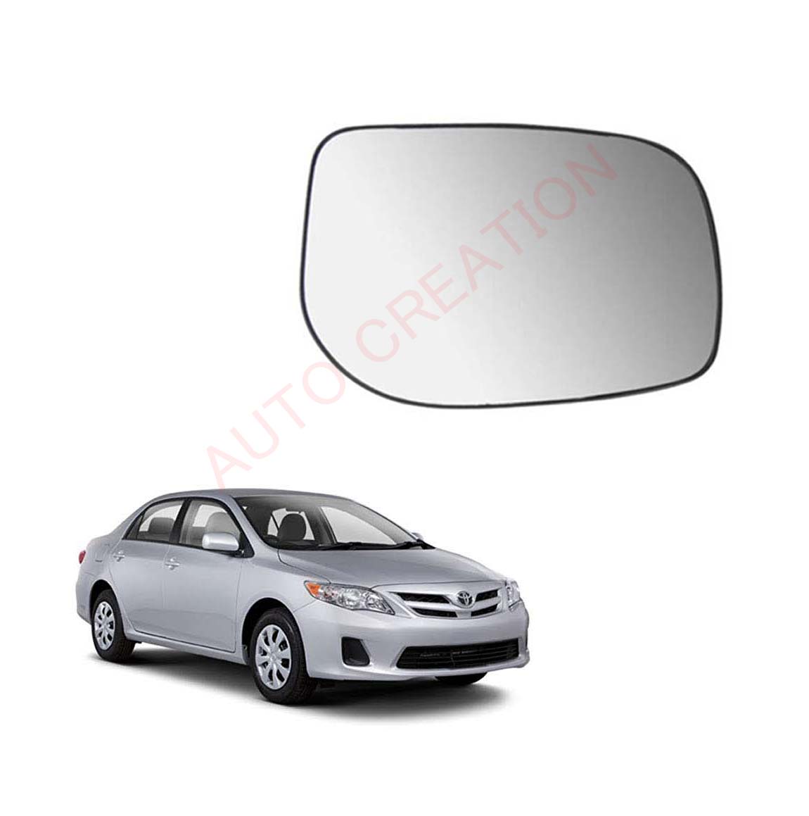 Car Right Side View Mirror Glass For Toyota Corolla Altis 2008 To 2013 Model