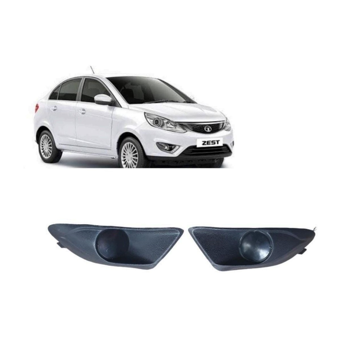 Fog Lamp Cover/Grill O.E Type Compatible With TATA ZEST/BOLT ( Set Front Right and Left Side)