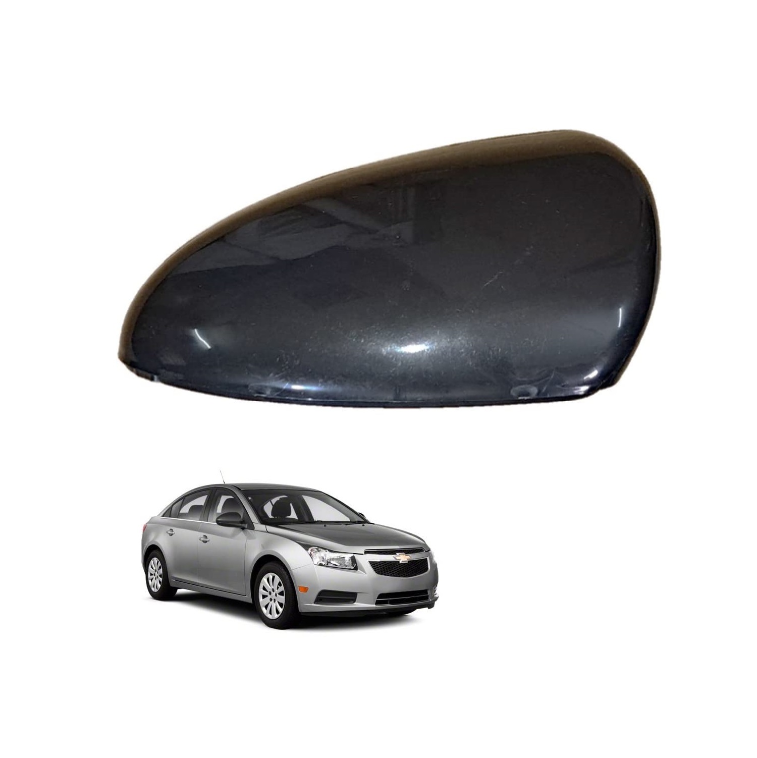 Side Mirror Cover Cap compatible with Cheverolet Cruze 2009-2013 Model (RIGHT DRIVER SIDE)