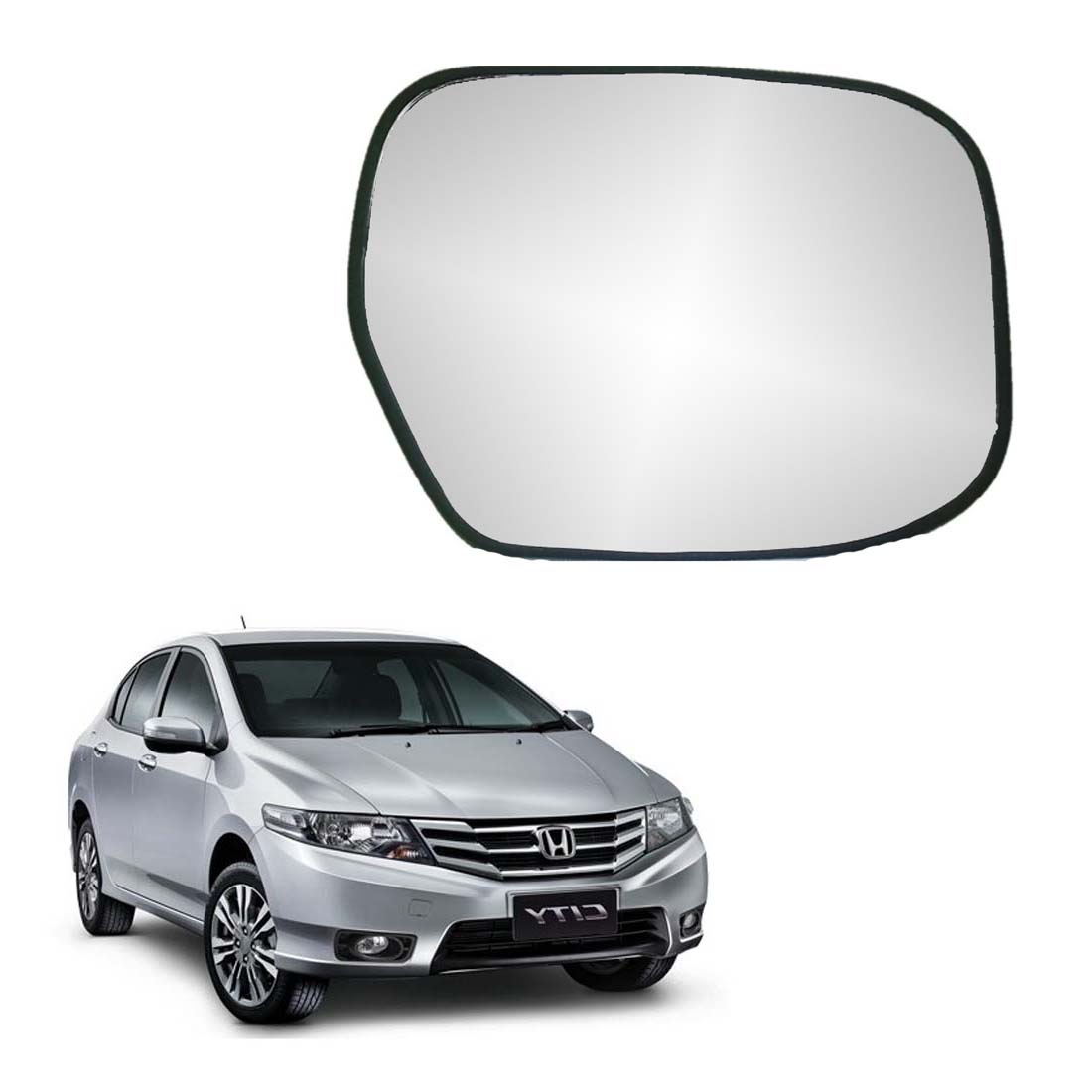 Car Right Side View Mirror Glass For Honda City 2009 To 2014 Model