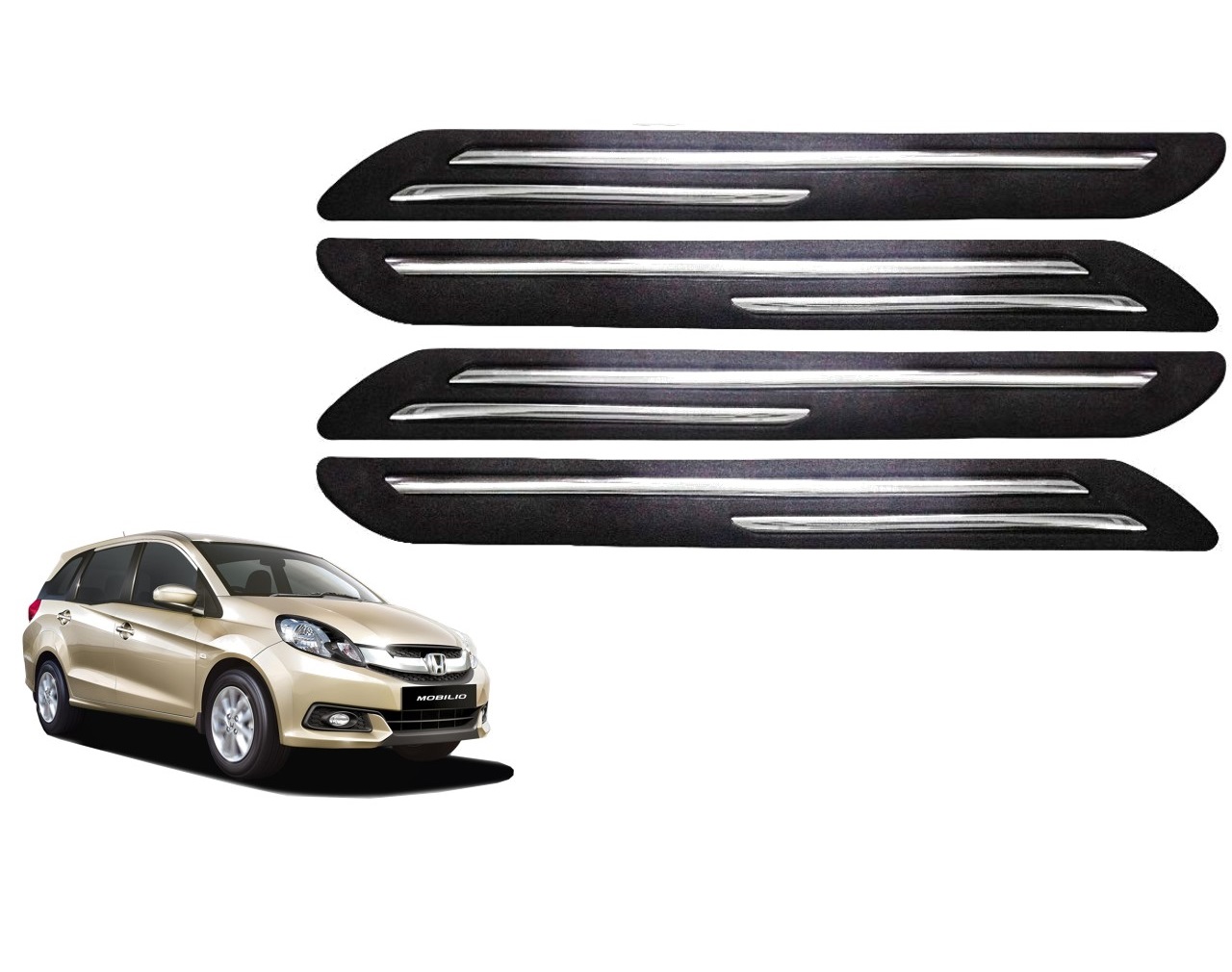 Car Bumper Guard/Bumper Protector Compatible with HONDA MOBILIO (Set of 4 Pcs)