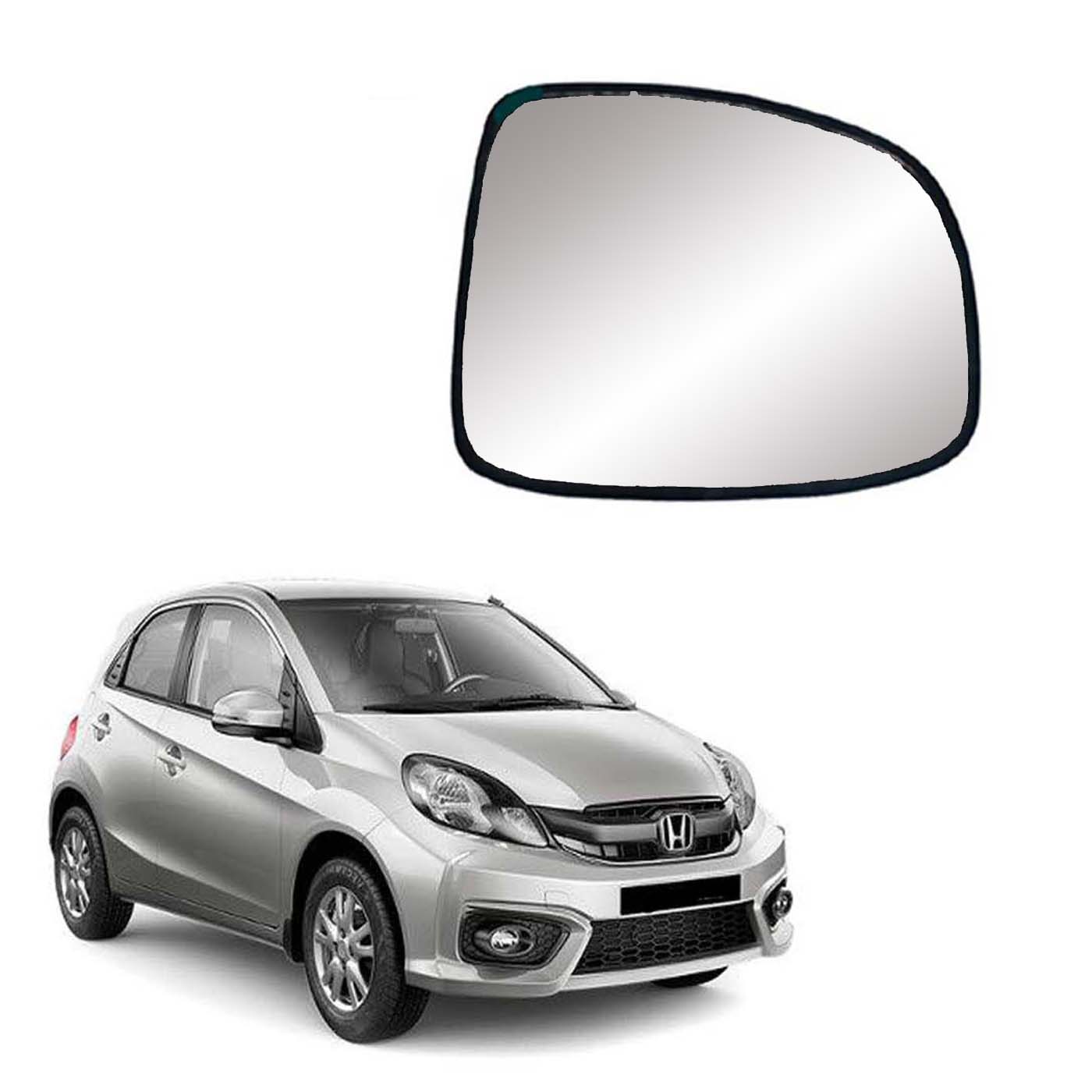 Car Right Side View Mirror Glass For Honda Brio 2016 To 2020 Model Type-2