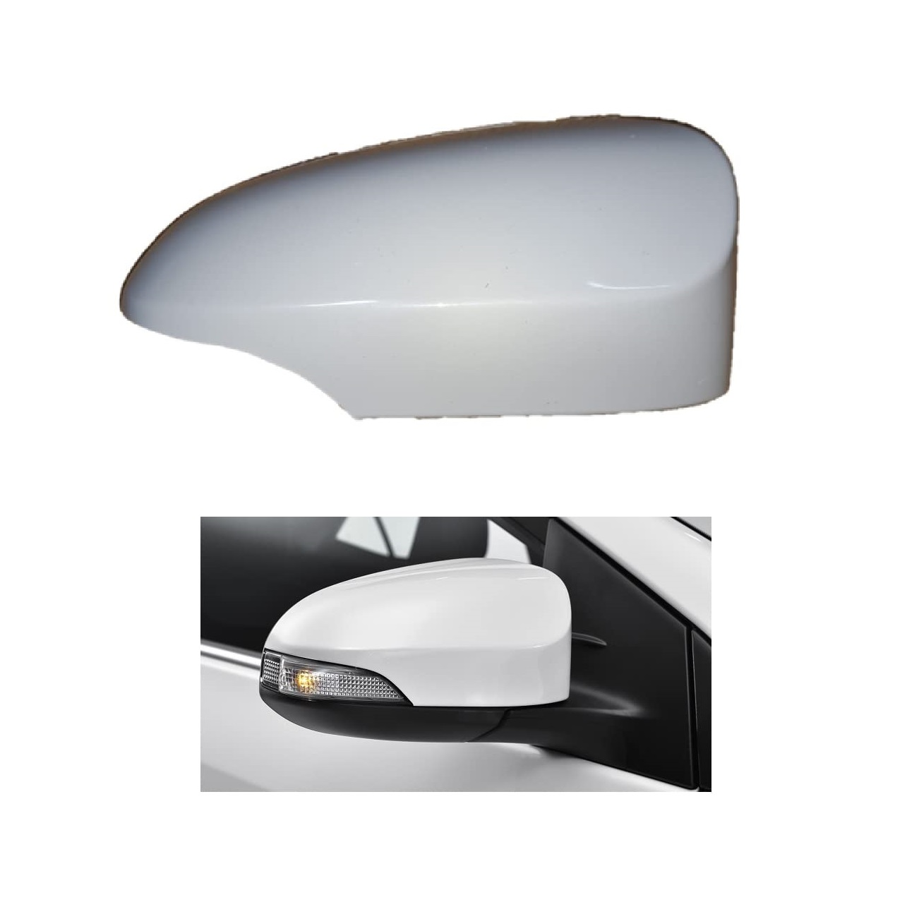 Side Mirror Cover Cap compatible with Toyota Corolla Altis 2014-2016 Model Type 2 Model (RIGHT DRIVER SIDE)