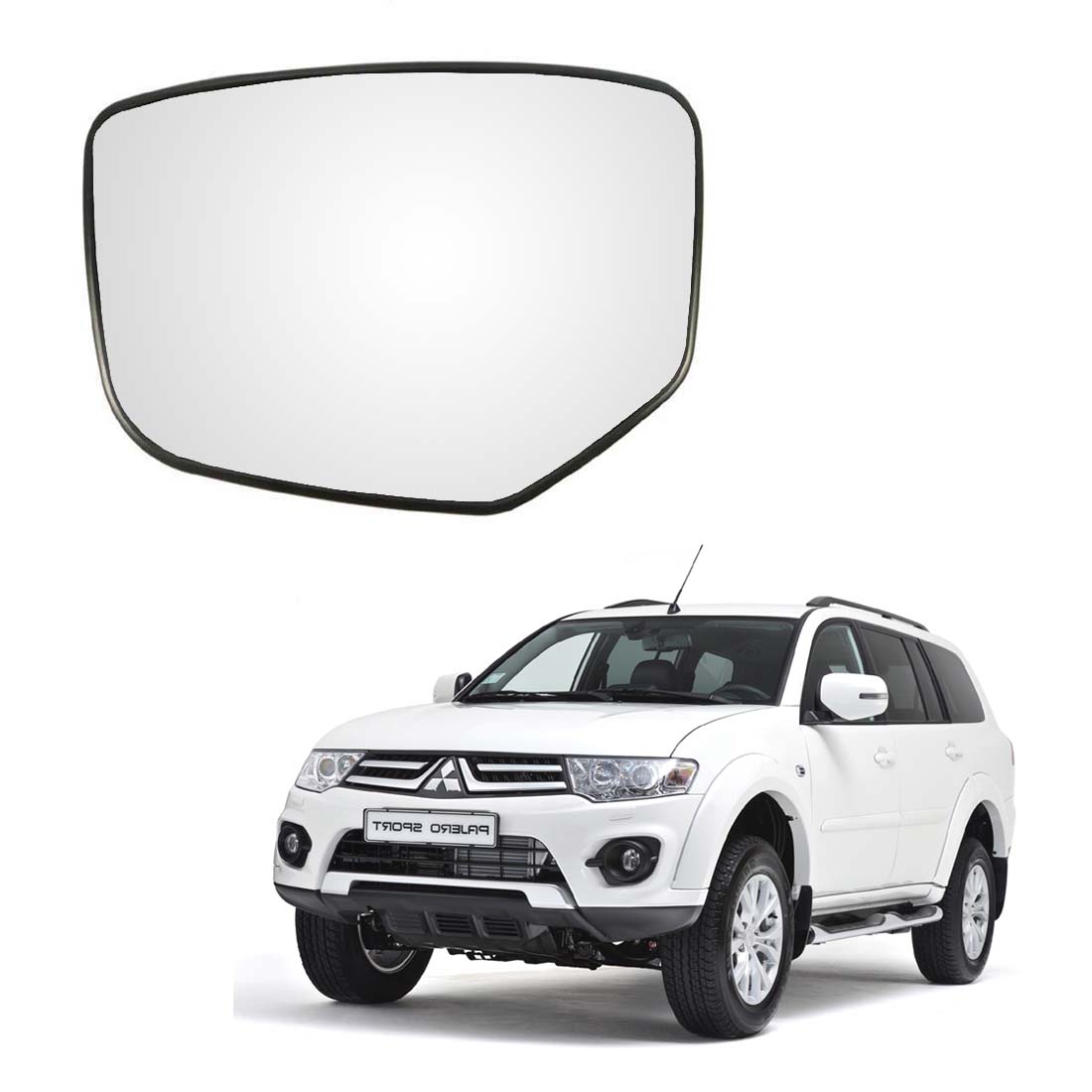 Car Left Side View Mirror Glass For Mitsubishi Pajero Sport 2012 To 2018 Model Type-2