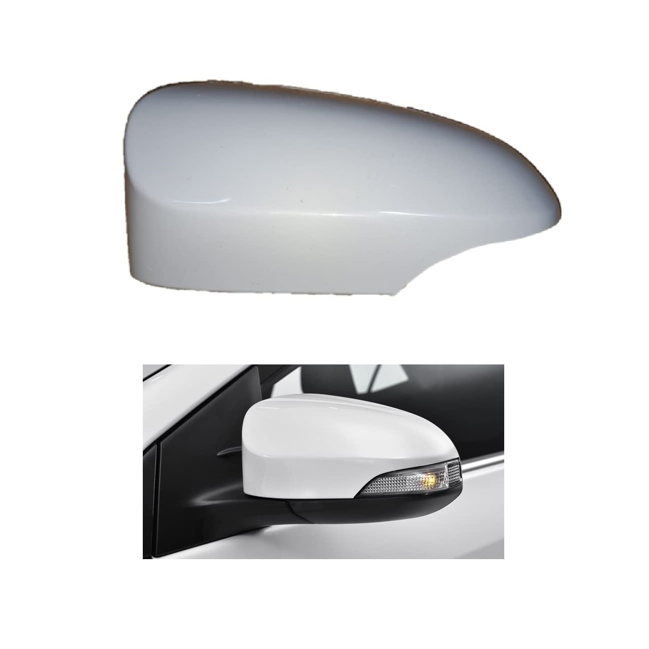 Side Mirror Cover Cap compatible with Toyota Corolla Altis 2014-2016 Model Type 2 Model (LEFT PASSENGER SIDE)