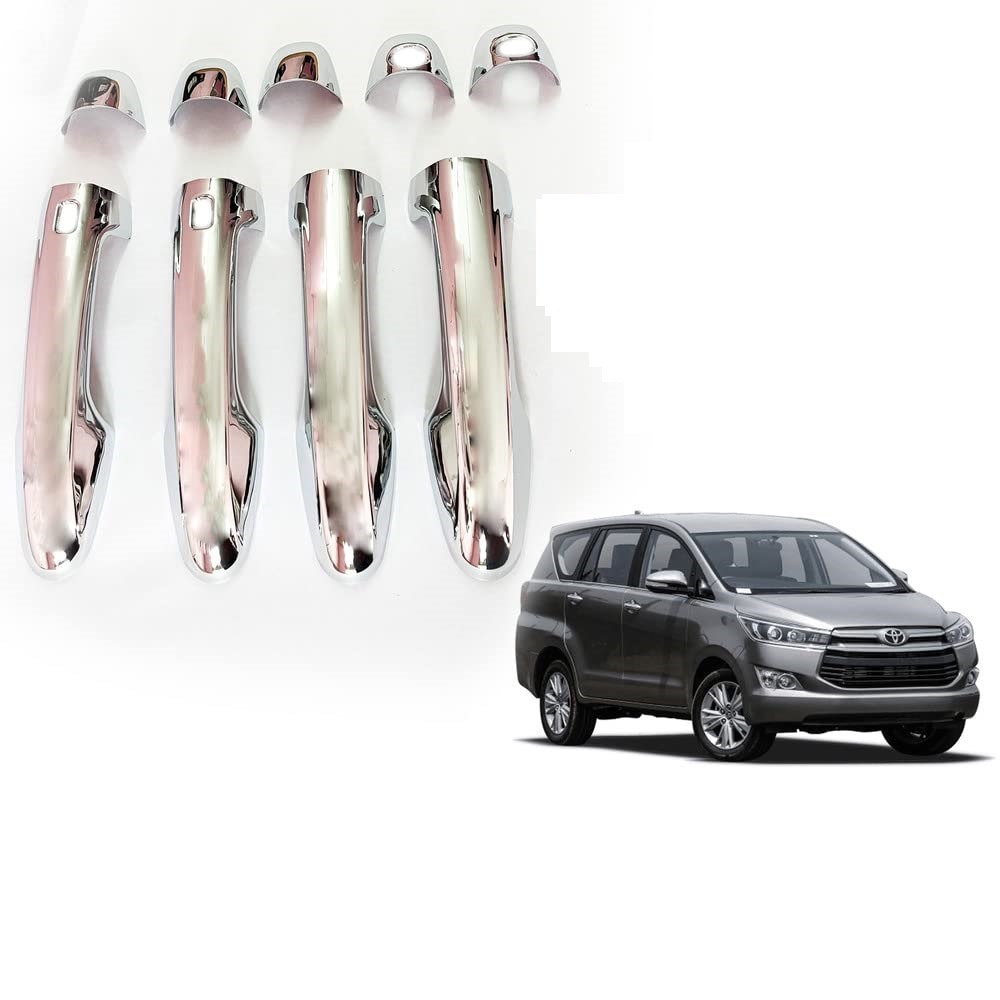 Door Handle Chrome Cover Compatible With Toyota Innova Crysta 