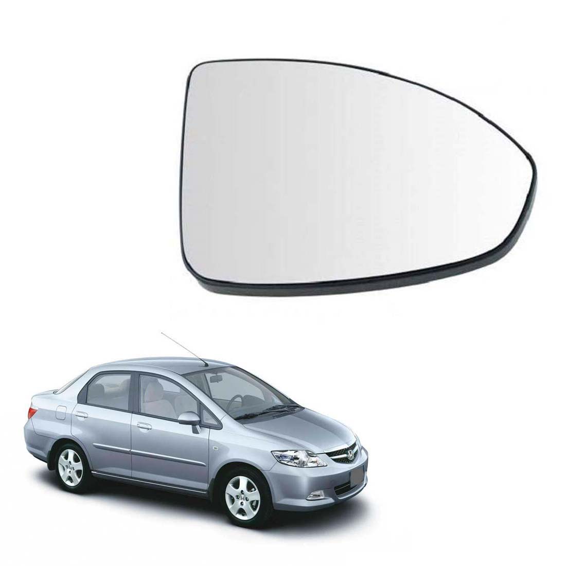 Car Right Side View Mirror Glass For Honda City 2003 To 2008 Model