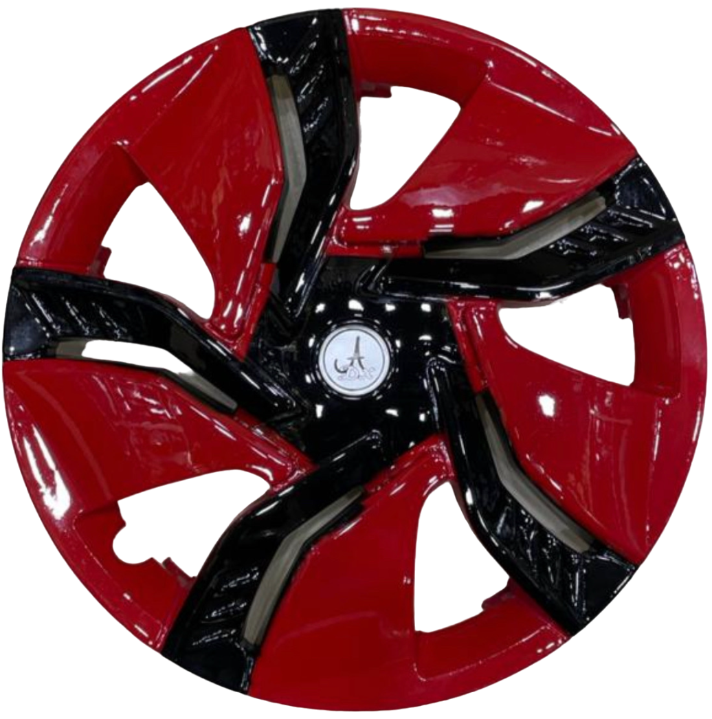 Car Universal Wheel Cover / HubCaps Red and Black Colour (RELAY_RED_BLACK_14) Compatible With - ALL 14 INCHES WHEEL SIZE