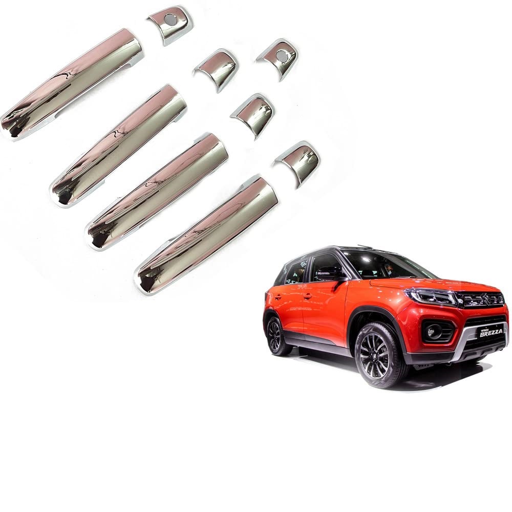 Door Handle Chrome Cover Compatible With Maruti Vitara Brezza 2020