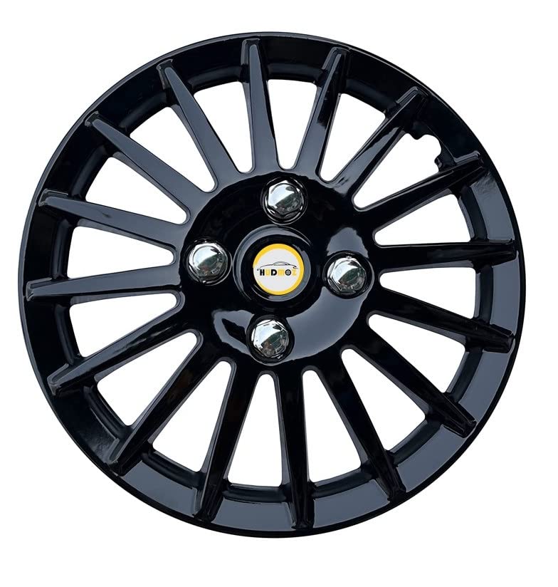 Hudmoz - Car Wheel Cover / Hubcaps / Wheel Caps CMRBLK Universal Compatible with Rim Size - (12 INCH)