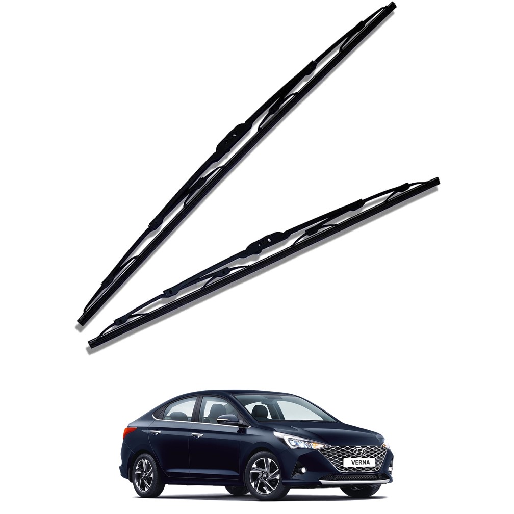 Front Windscreen Replacement Wiper Blades (24'/16') Compatible With Hyundai Verna 2020-2022 