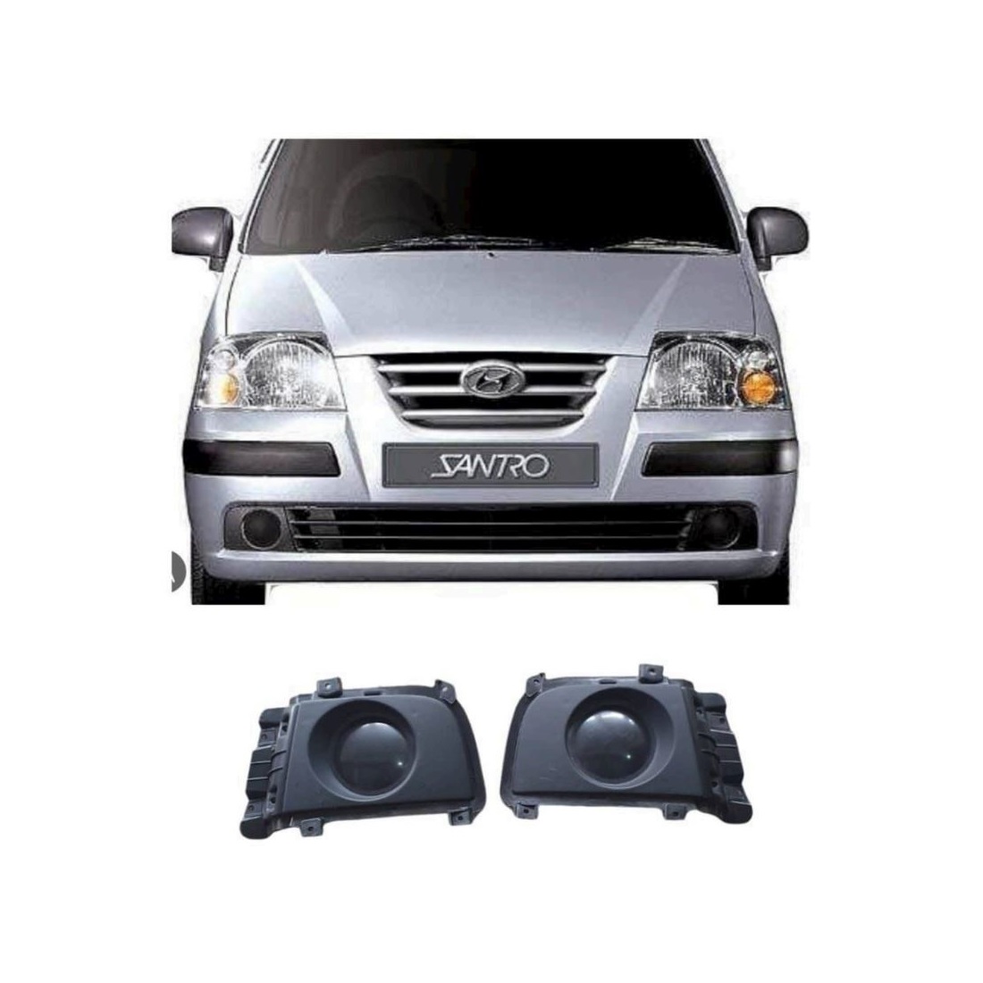 Fog Lamp Cover/Grill O.E Type Compatible With Hyundai SANTRO XING ( Set Front Right and Left Side)