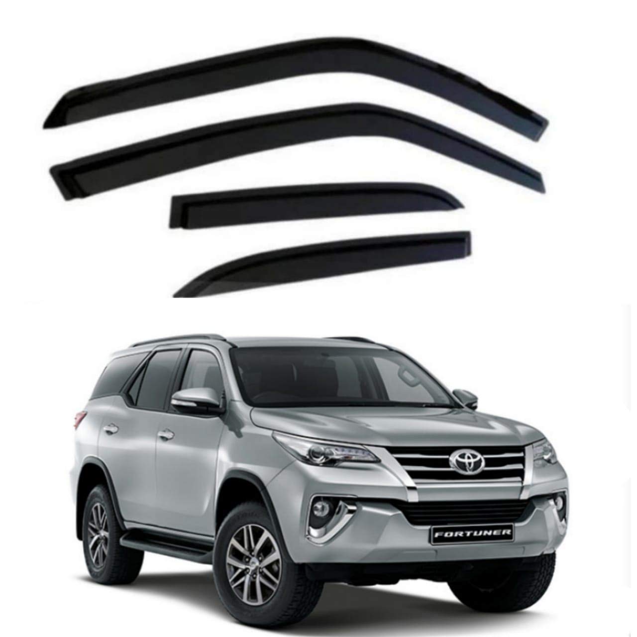 Car Window Rain Door Visor Compatible With Toyota Fortuner 2016 Now