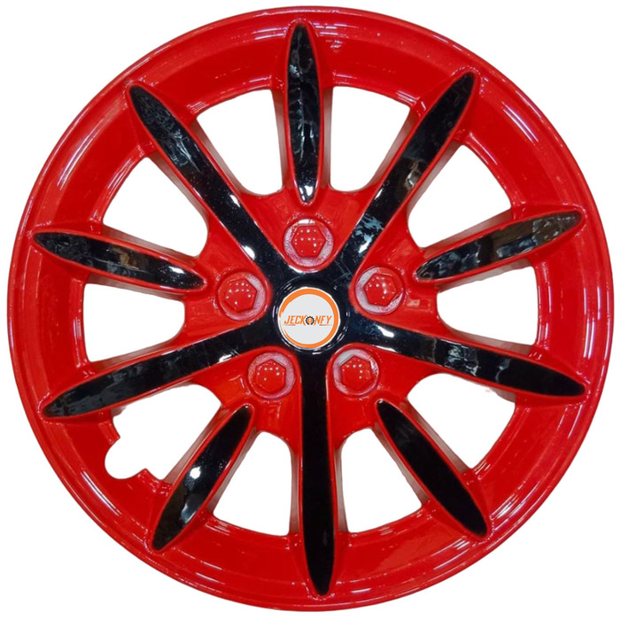 Car Wheel Cover Universal Dice Red And Black Color Design Available 14'' inches Size Compatible With - R14 INCH Wheel Size